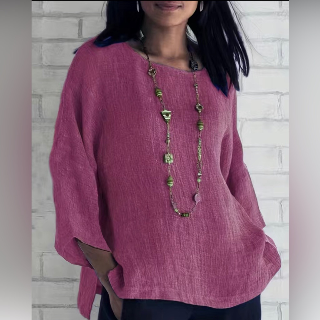 Plus Size Basic Women’s Blouse